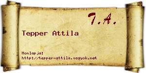 Tepper Attila névjegykártya